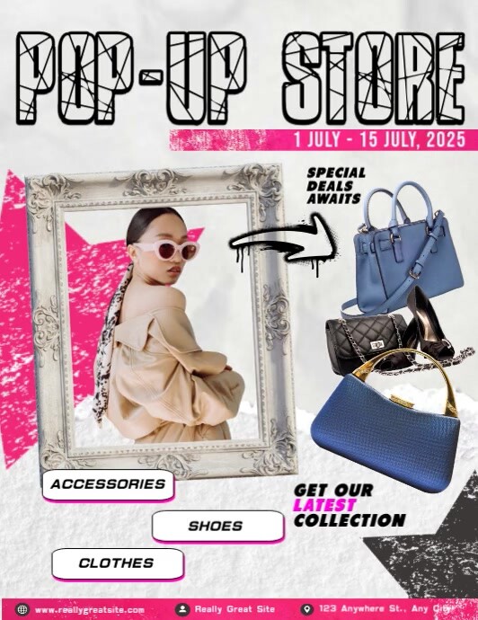 Pop-Up Store Shop Pamflet (VSA Brief) template