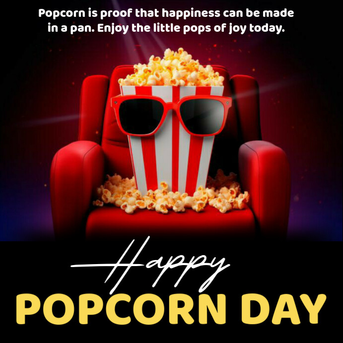 Popcorn day Template | PosterMyWall