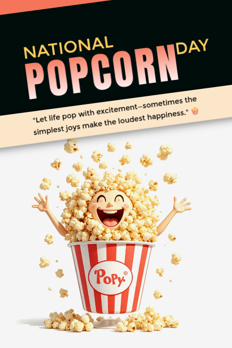 Popcorn Box Poster Popcorn Template | PosterMyWall