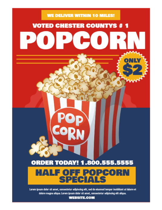 Popcorn Label Template
