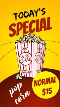 popcorn digital display ad 数字显示屏 (9:16) template