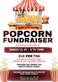 Popcorn fundraiser A4 template