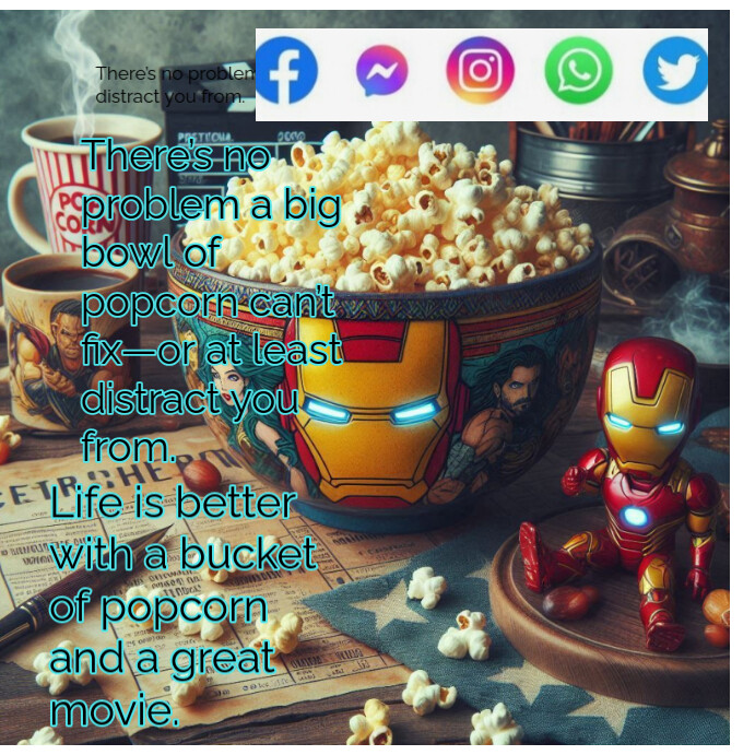 Popcorn Testing Quote Plantilla de Popcorn inspirational Quotes | PosterMyWall