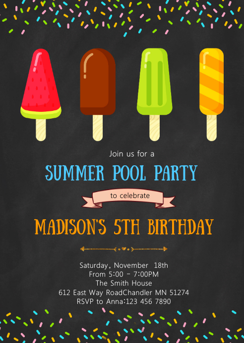 Popsicle Invitation Template