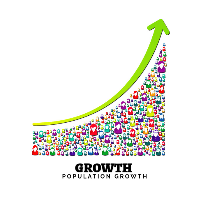Population Growth Logo template