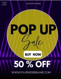 POPUP SALE 50 % OFF Volante (Carta US) template