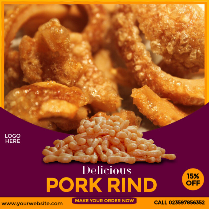 pork rind appreciation day Template | PosterMyWall