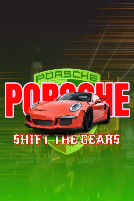 PORSCHE CAR Poster template
