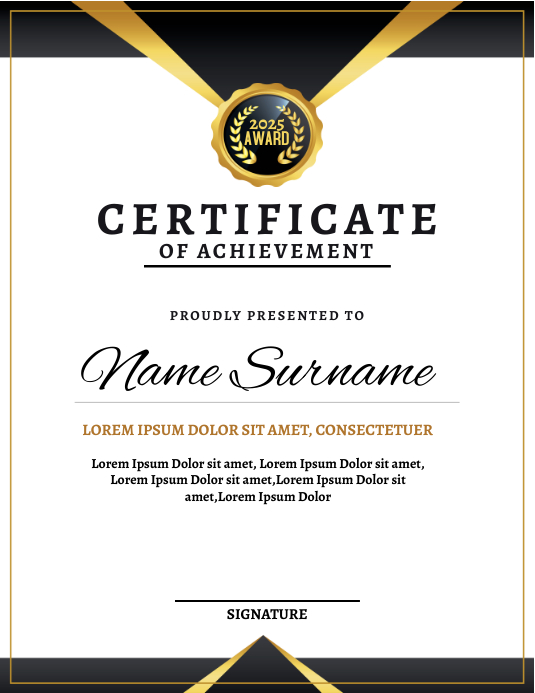 Portrait Certificate template design | PosterMyWall