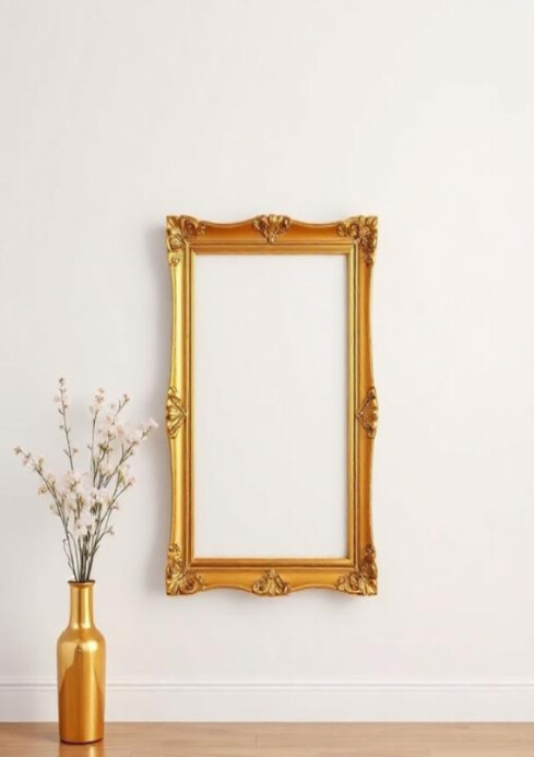 Portrait picture frame A4 template