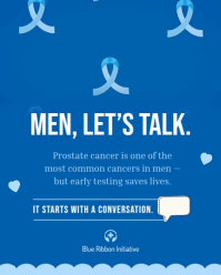Portrait Video Typographic Men Cancer Aware template