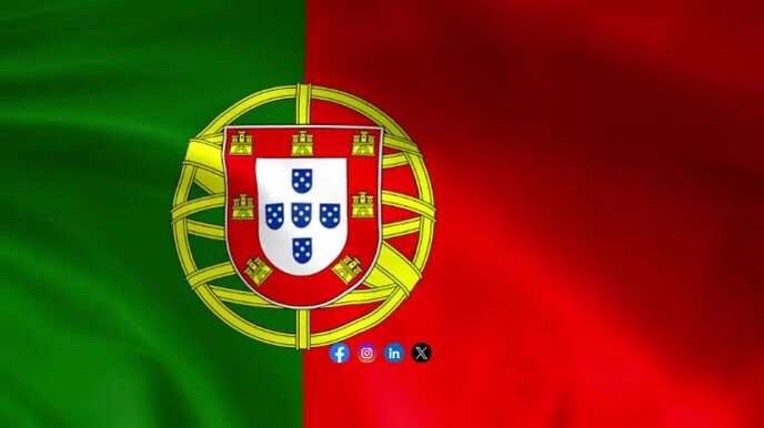 Portugal waving flag Digital Display (16:9) template