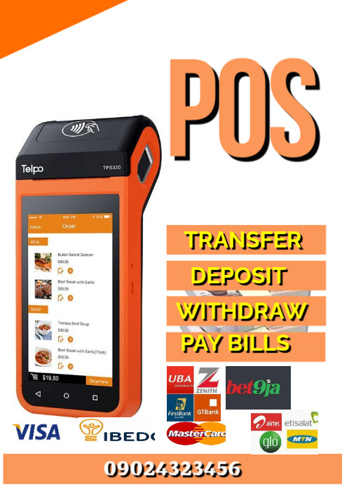 Service Poster Pos Pos Services Banner 4' X 6' Template | PosterMyWall