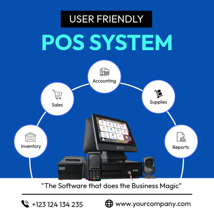 Plantilla de POS System Poster banner flier template | PosterMyWall