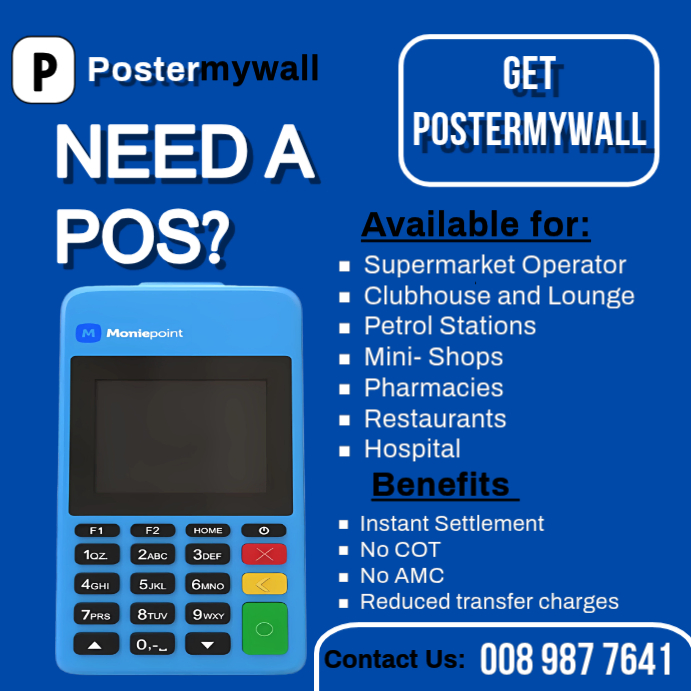 Pos Ads. Example Plantilla de POS terminal instant transfer sales ads design template ...