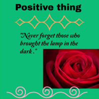 Positive thinking Instagram post template