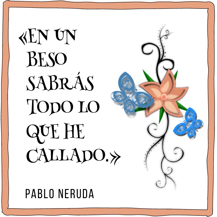 post con cita poética de Pablo Neruda template