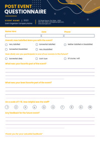 Poster For Questionnaire Example Questionnaire Template | PosterMyWall