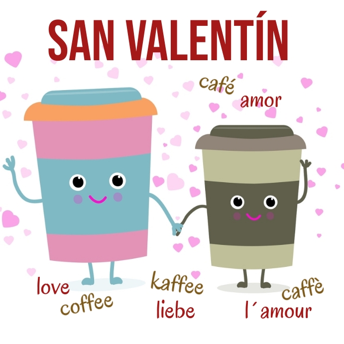 post instagram Café en San Valentín Wpis na Instagrama template