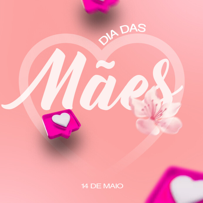Post Instagram Dia das mães template