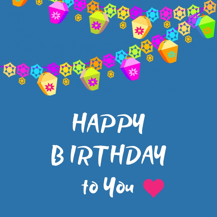 post para tarjeta Happy Birthday to You template