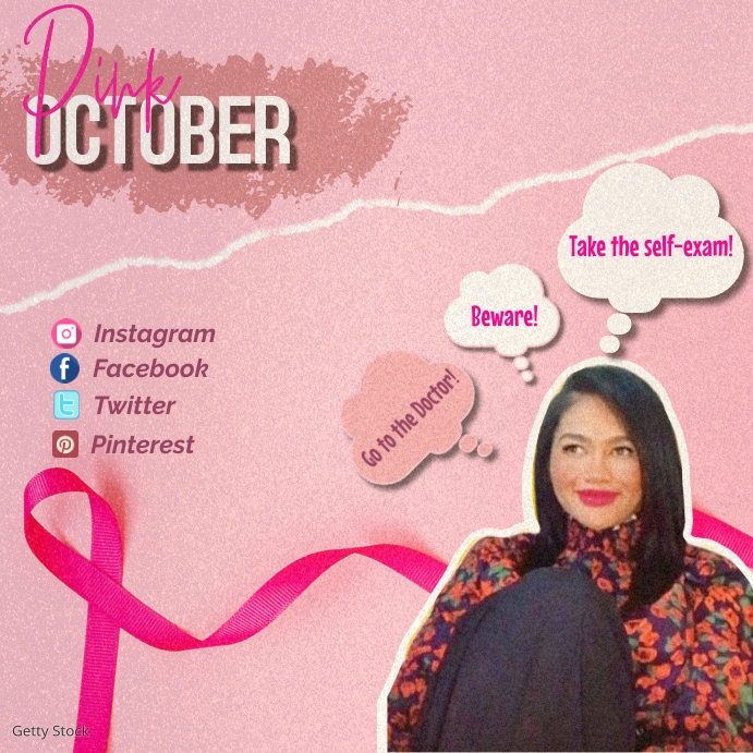 Post Pink October Template | PosterMyWall