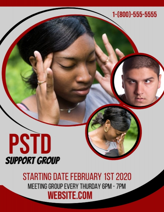 post traumatic stress pstd support group template postermywall support group flyer template
