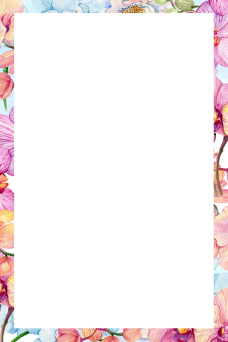Poster Border with Flower Design Template | PosterMyWall