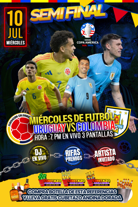 poster copa américa semi finales Template | PosterMyWall