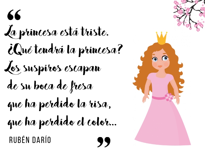 Poster decorativo con poema de Rubén Darío Flyer (US Letter) template