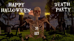 黑色 Halloween Party Facebook Cover Video Template
