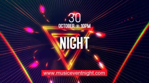 紫色 Music Event Facebook Cover Video Template