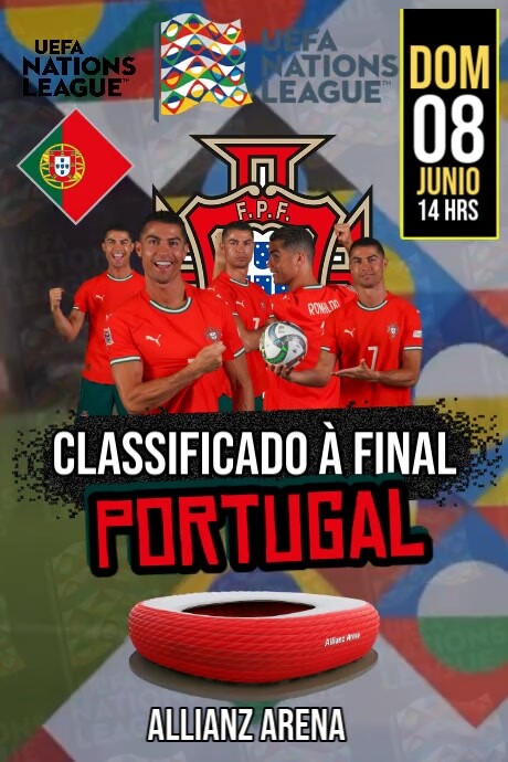 poster final uefa nations league 2025 template