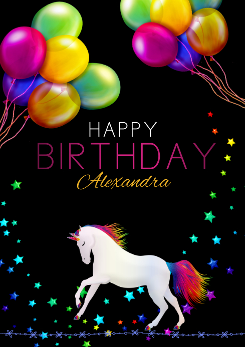 Modele Affiche Flyer Joyeux Anniversaire Cheval Ubicorn Postermywall Modele Affiche Flyer Joyeux Anniversaire Cheval Ubicorn Postermywall