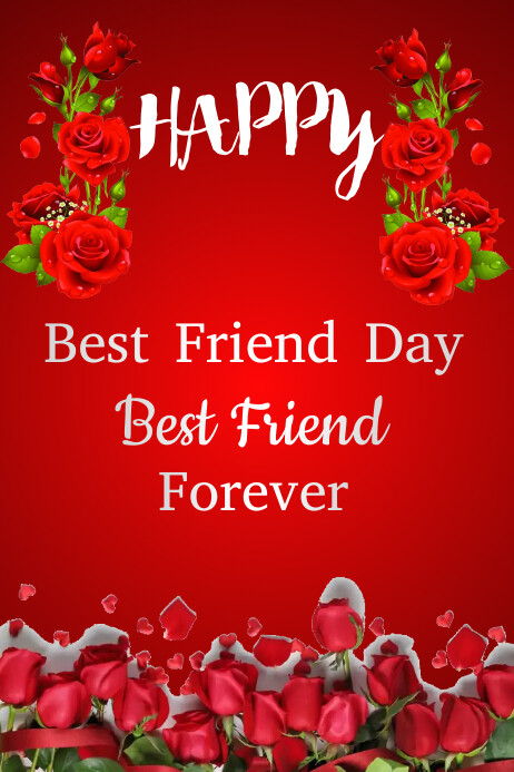 Plantilla de poster friend day flyer2024 | PosterMyWall