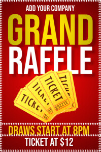 Grand Raffle Poster Grand Raffle Ticket Flyer Poster Poster Template | PosterMyWall