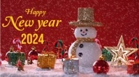poster happy new year Affichage numérique (16:9) template