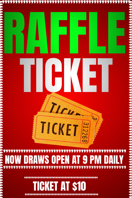 Poster raffle ticket flyer Template PosterMyWall Poster raffle ticket flyer Template PosterMyWall