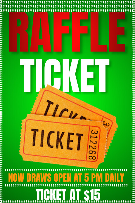 Poster Raffle Ticket Poster Template | PosterMyWall