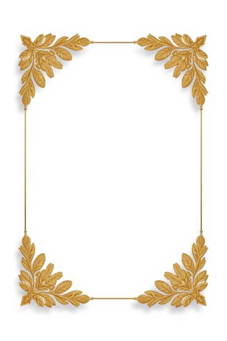 Poster Border Examples Poster Template with Gold Decorative Border | PosterMyWall