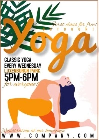 poster yoga template meditation relax A4