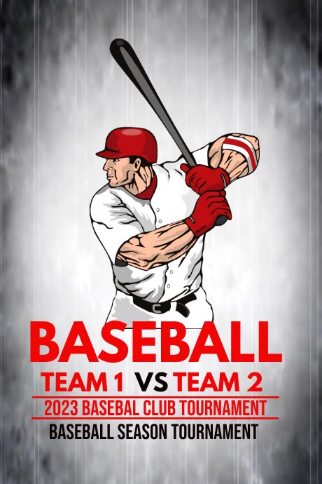 Posters For Retro Baseball Games Template โปสเตอร์