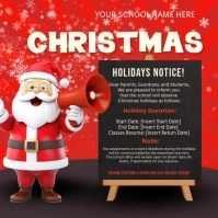 Winter break notice,we are closed, holidays announcement Instagram Post template