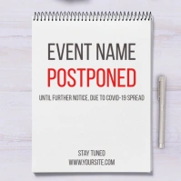 Postponed Event Coronavirus Social Post Note template