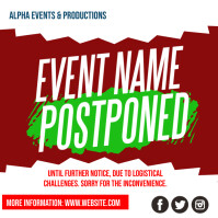 Postpone Event Example event is postponed Template | PosterMyWall