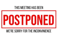Postponed meeting sign board template A4