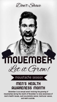 Postrate cancer, movember Instagram Story template