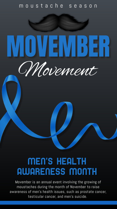 Postrate cancer, movember Instagram Story template