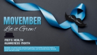 Postrate cancer, movember Encabezado de blog template