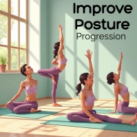 Posture Improvement Exercise Progression Message Instagram template